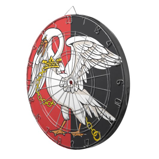 Vlag van Buckinghamshire (VK) Dartbord (Voorkant Rechts)