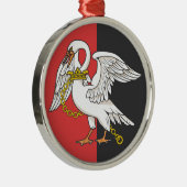 Vlag van Buckinghamshire (VK) Metalen Ornament (Rechts)