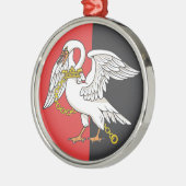 Vlag van Buckinghamshire (VK) Metalen Ornament (Links)