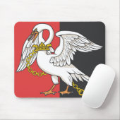 Vlag van Buckinghamshire (VK) Muismat (Met muis)