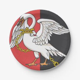 Vlag van Buckinghamshire (VK) Papieren Bordje