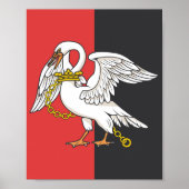 Vlag van Buckinghamshire (VK) Poster (Voorkant)