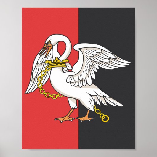 Vlag van Buckinghamshire (VK) Poster (Voorkant)