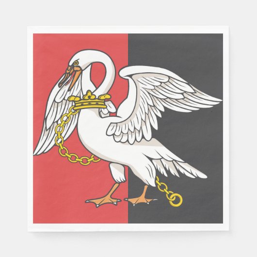 Vlag van Buckinghamshire (VK) Servet (Voorkant)