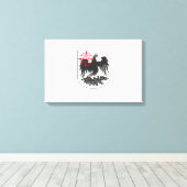 Vlag van Buenos Aires (Argentinië) Canvas Afdruk (Insitu (Houten vloer))