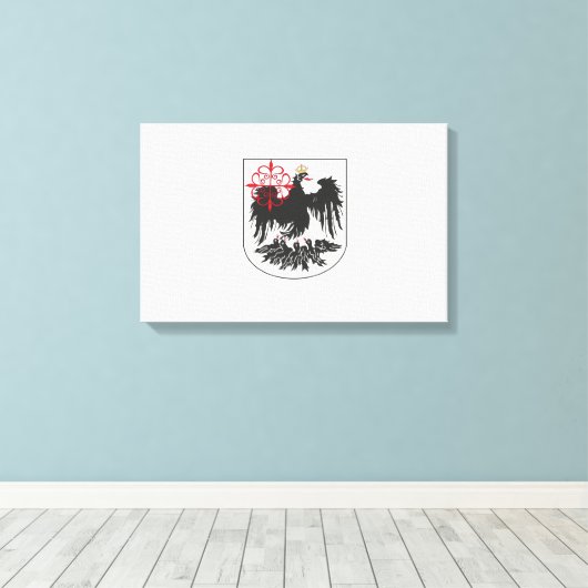 Vlag van Buenos Aires (Argentinië) Canvas Afdruk (Insitu (Houten vloer))