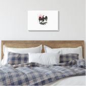 Vlag van Buenos Aires (Argentinië) Canvas Afdruk (Insitu (Slaapkamer))