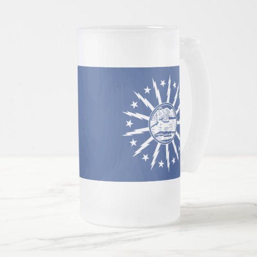 Vlag van Buffalo, de Mok van geblazen glas in New  (Voorkant rechts)