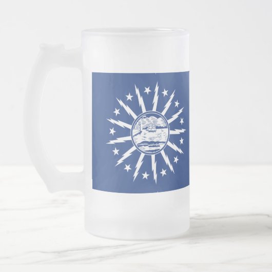Vlag van Buffalo, de Mok van geblazen glas in New  (Links)