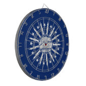 Vlag van Buffalo, New York Dart Board Dartbord (Voorkant Links)