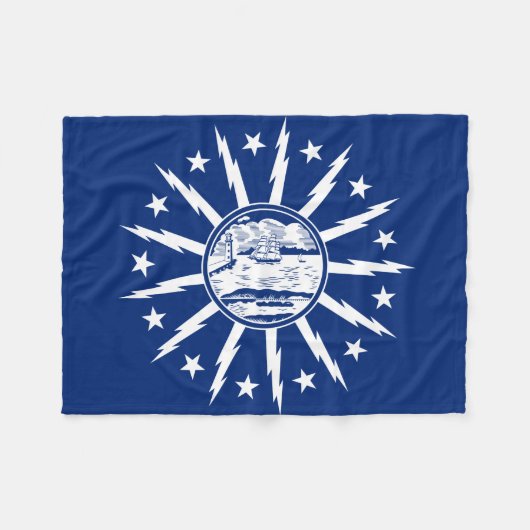 Vlag van Buffalo, New York Fleece Blanket (Voorkant (Horizontaal))