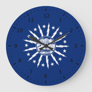 Vlag van Buffalo, New York Grote Klok