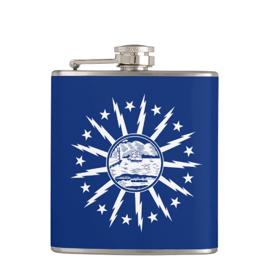 Vlag van Buffalo, New York Hip Flask Heupfles (Voorkant)