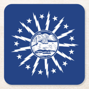 Vlag van Buffalo, New York Kartonnen Onderzetters