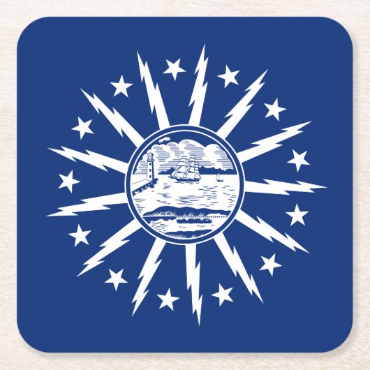 Vlag van Buffalo, New York Kartonnen Onderzetters (Voorkant)