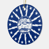 Vlag van Buffalo, New York Keramisch Ornament (Links)