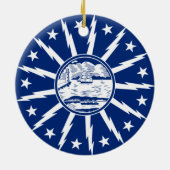 Vlag van Buffalo, New York Keramisch Ornament (Achterkant)