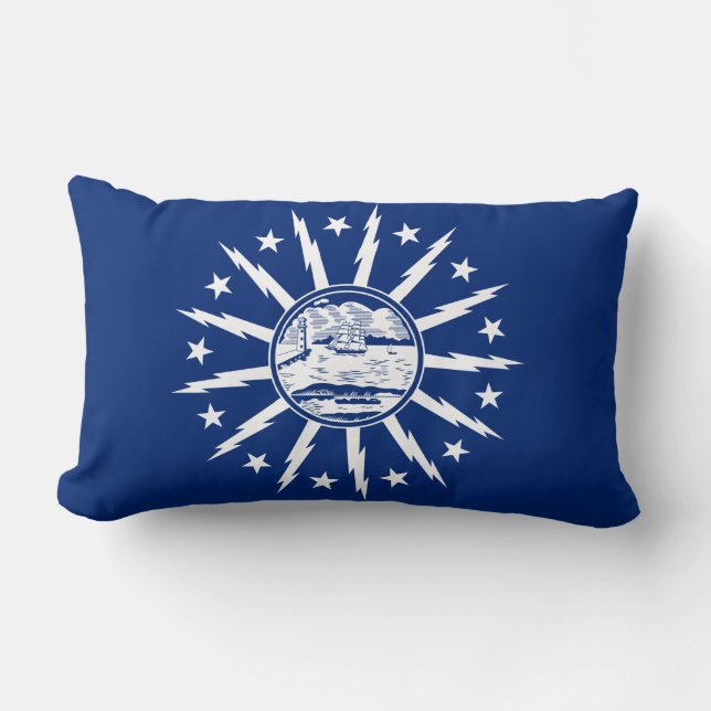 Vlag van Buffalo, New York Lumbar Pillow Kussen (Voorkant)