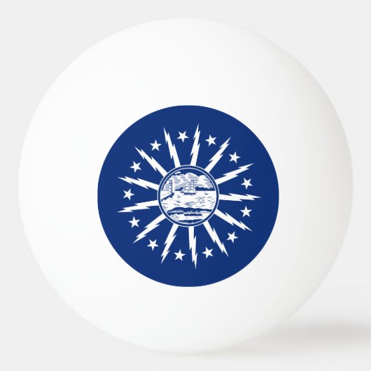 Vlag van Buffalo, New York Ping-Pong Ball (Voorkant)