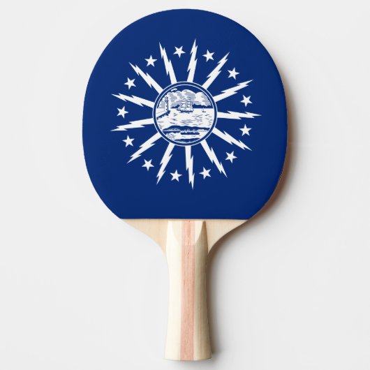 Vlag van Buffalo, New York Ping Pong Paddle Tafeltennisbatje (Voorkant)