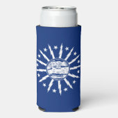 Vlag van Buffalo, New York Seltzer Blikjeskoeler (Seltzer Achterkant)