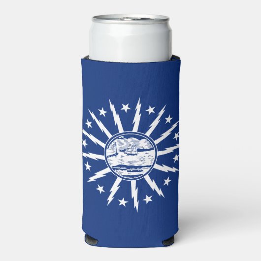 Vlag van Buffalo, New York Seltzer Blikjeskoeler (Seltzer Voorkant)