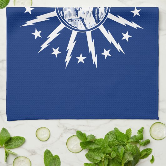 Vlag van Buffalo, New York Theedoek (Gevouwen)