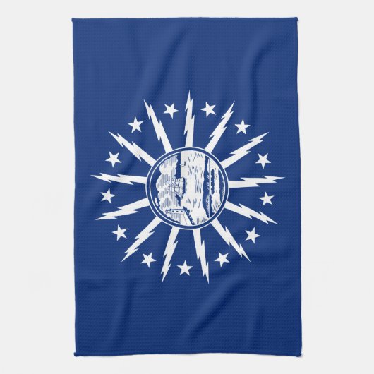 Vlag van Buffalo, New York Theedoek (Verticaal)