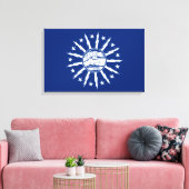 Vlag van Buffalo (stad in New York) Canvas Afdruk (Insitu (Woonkamer))