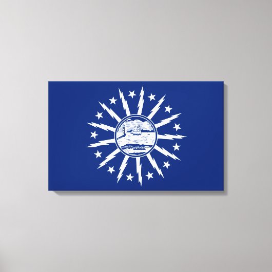 Vlag van Buffalo (stad in New York) Canvas Afdruk (Voorkant)