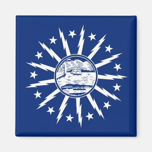 Vlag van Buffalo (stad in New York) Magneet (Voorkant)