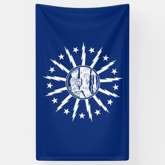 Vlag van Buffalo (stad in New York) Spandoek (Verticaal)