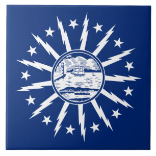 Vlag van Buffalo (stad in New York) Tegeltje