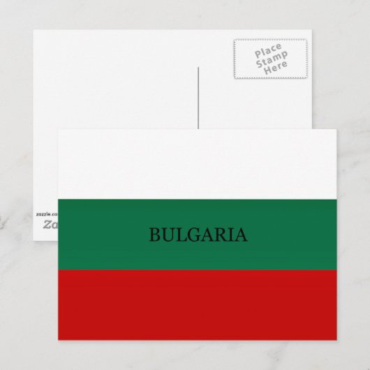 Vlag van Bulgarije Briefkaart (Voorkant / Achterkant)