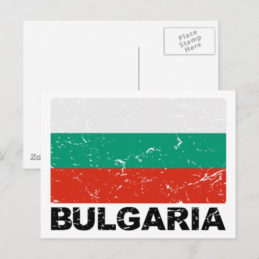  vlag van Bulgarije Briefkaart (Voorkant / Achterkant)