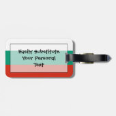 Vlag van Bulgarije Easy ID Personal Bagagelabel (Achterkant horizontaal)