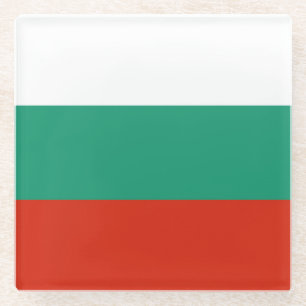 Vlag van Bulgarije Glazen Onderzetter