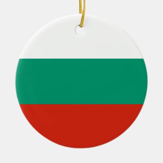 Vlag van Bulgarije Keramisch Ornament (Voorkant)