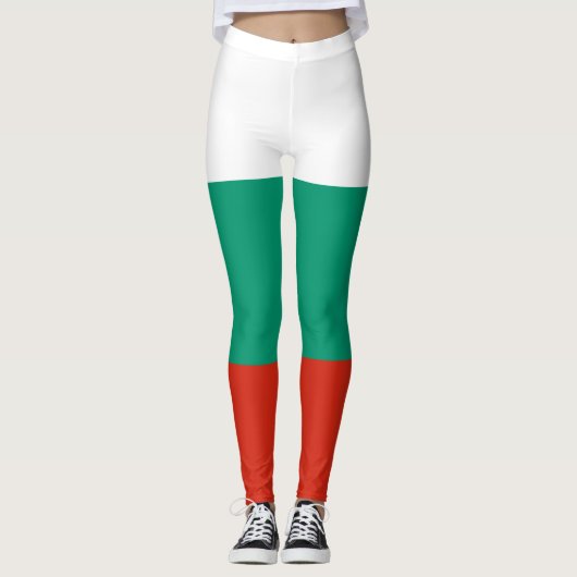 Vlag van Bulgarije Leggings (Voorkant)
