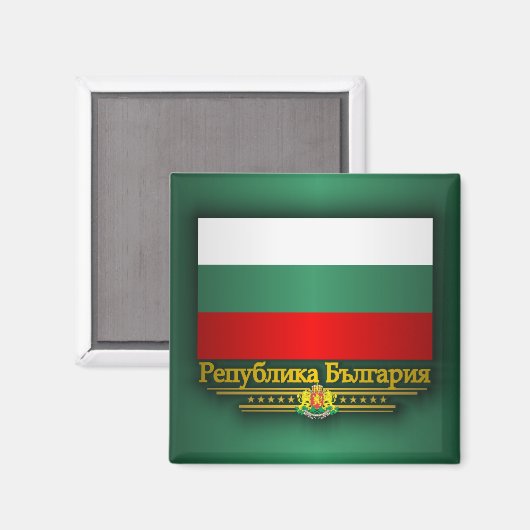 Vlag van Bulgarije Magneet (Voorkant / Achterkant)