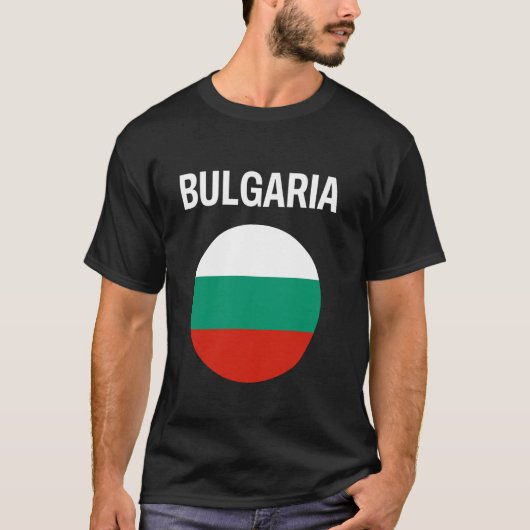Vlag van Bulgarije Modern T-shirt (Voorkant)