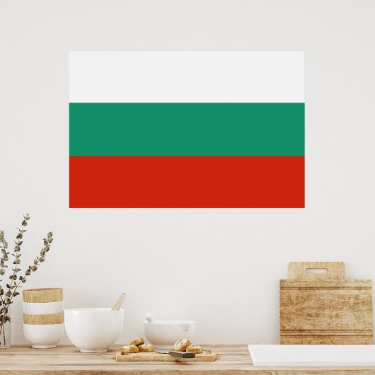 Vlag van Bulgarije Poster (Keuken)