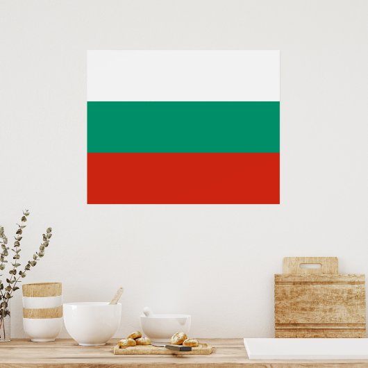 Vlag van Bulgarije Poster (Keuken)