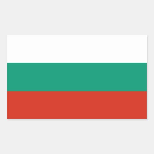 Vlag van Bulgarije Rechthoekige Sticker (Voorkant)