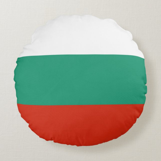 Vlag van Bulgarije Rond Kussen (Voorkant)