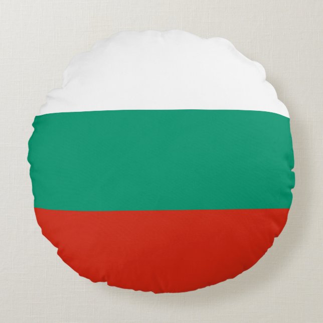 Vlag van Bulgarije Rond Kussen (Voorkant)