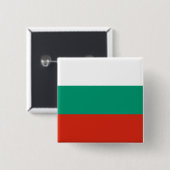 Vlag van Bulgarije Vierkante Button 5,1 Cm (Voorkant /achterkant)