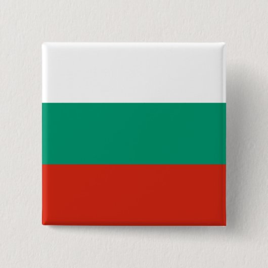 Vlag van Bulgarije Vierkante Button 5,1 Cm (Voorkant)