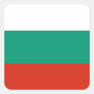 Vlag van Bulgarije Vierkante Sticker