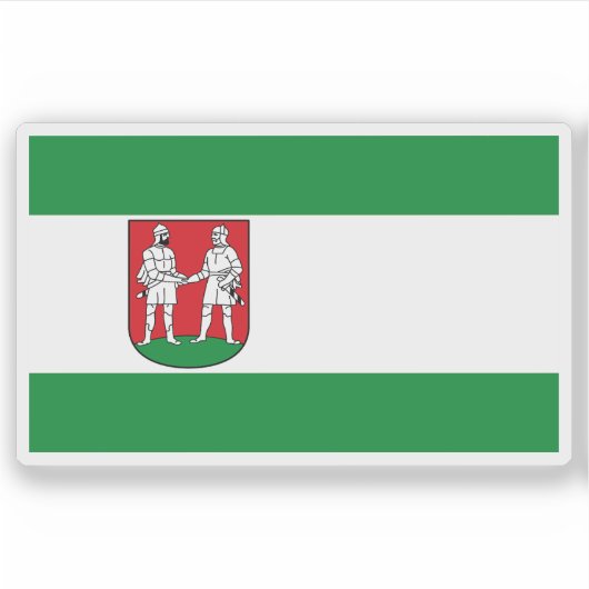 Vlag van Bünde, Duitsland Sticker (Voorkant)